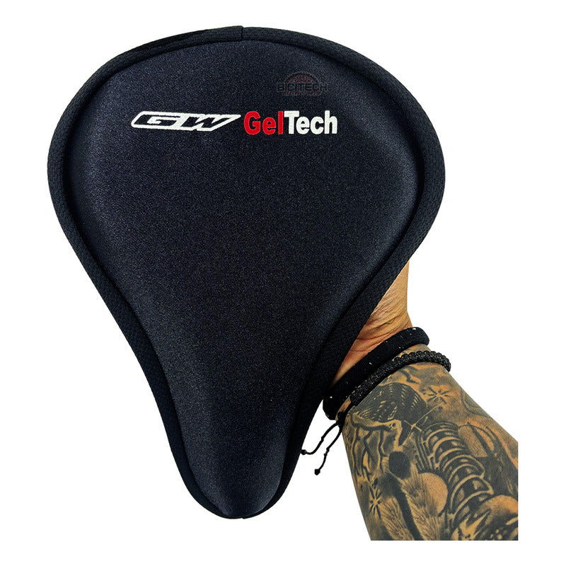 Forro  Gel Protector Sillín Bicicleta Gw  Extra Cómodo Negro 2.9 Cm 2 Cm