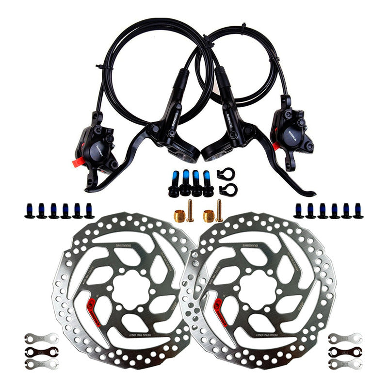 Frenos Hidráulicos Shimano Mt200+ Discos Shimano Rt26 6t