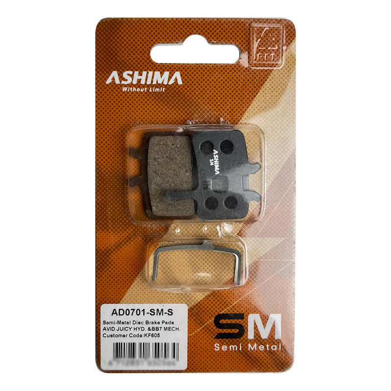 Pastillas Freno Ashima Semi-metálicas Avid Juicy 3/5/7 Ad0701