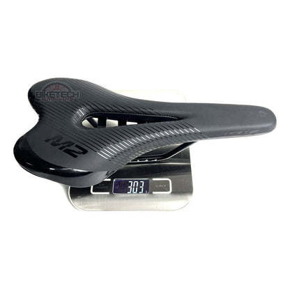 Sillín Antiprostatico Gw M2 Para Bicicleta De Mtb / Ruta Negro 25.5 Cm 14.2 Cm