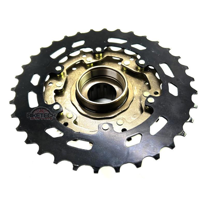 Pacha 7 Velocidades Shimano Megarange 14 34 Rosca Protector Marrón 14 34